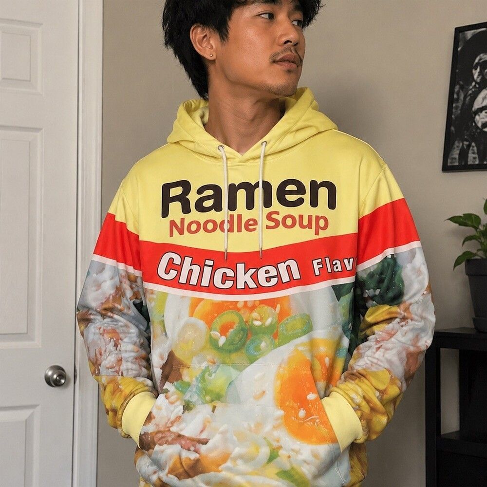 Maruchan Ramen Noodle Soup Chicken All-Over Print Pullover Hoodie XL